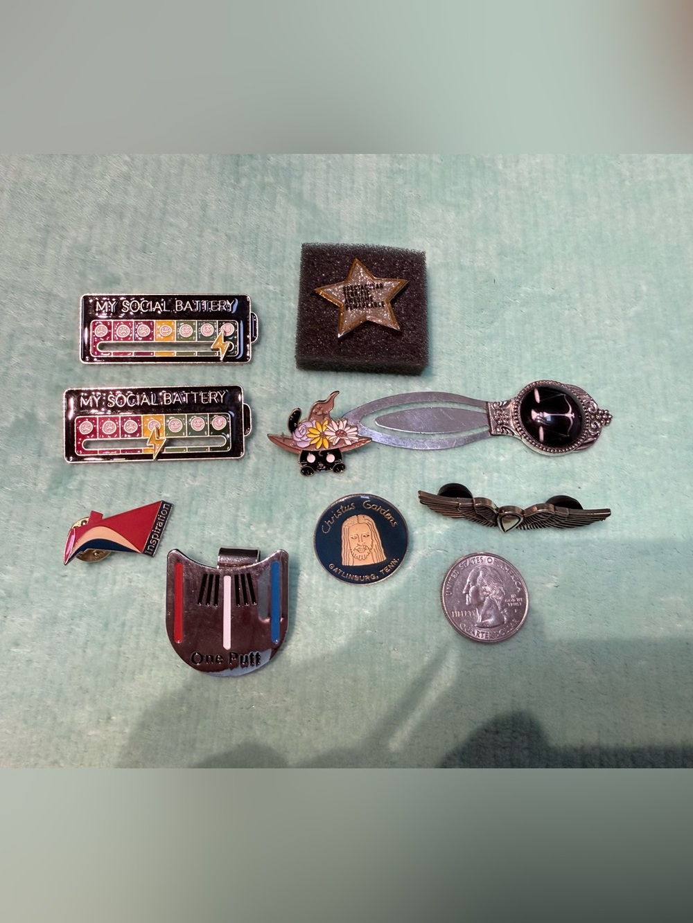 Modern Novelty Enamel Pin & Accessory Lot - Pop Culture, Gaming, Golf, & Gifts - Picture 2 of 11
